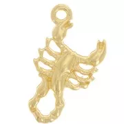 20x11.5mm Scorpion charm - Fine gold plated x1