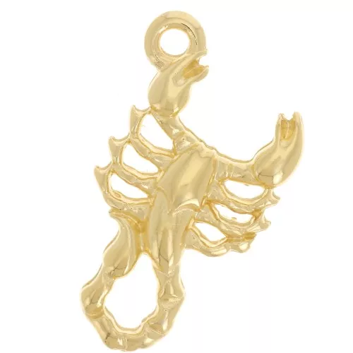 20x11.5mm Scorpion charm - Fine gold plated x1
