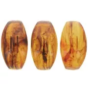 52x28mm Hair accessory for elastic scrunchie - Marbled amber x1