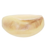 52x28mm Hair accessory for elastic scrunchie - Ivory marbled x1|raw }}