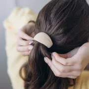 52x28mm Hair accessory for elastic scrunchie - Midnight Blue metallic resin x1