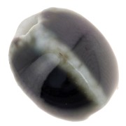 13x9mm Ceramic oval beads - Dark brown marbled x10