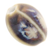 13x9mm Ceramic oval beads - Brown - Blue - Beige marblex10