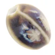 13x9mm Ceramic oval beads - Brown - Blue - Beige marblex10