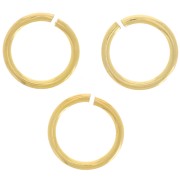 5x0.6mm 925 Sterling Silver Open Rings - Gold x25|raw }}
