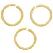 5x0.6mm 925 Sterling Silver Open Rings - Gold x25