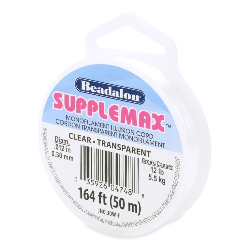 0.30mm Invisible nylon thread - illusion cord Supplemax - White x50m