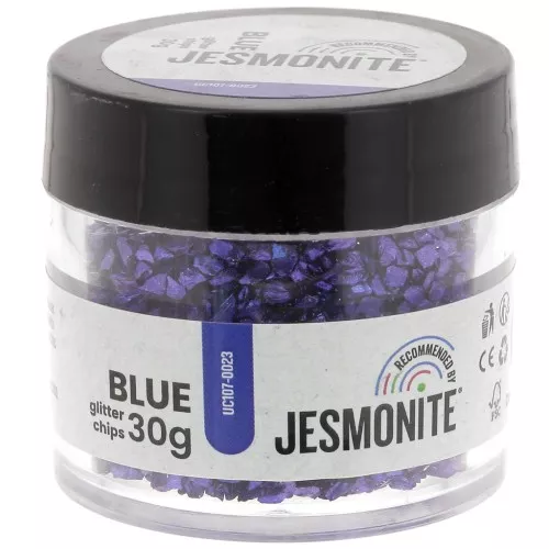 Glitter chips in bottle - Jesmonite - Blue x30g