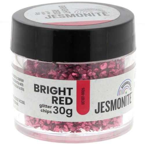 Glitter Chips in Bottle - Jesmonite - Red x30g