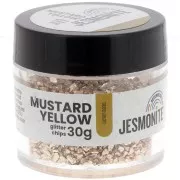 Mustard - Chips pailletés en flacon - Jesmonite - Jaune moutarde x30g Chips pailletés en flacon - Jesmonite - Jaune moutarde x30g