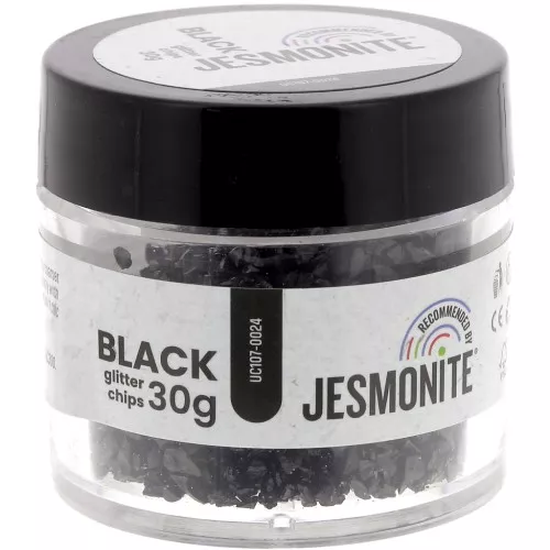 Glitter chips in bottle - Jesmonite - Black x30g