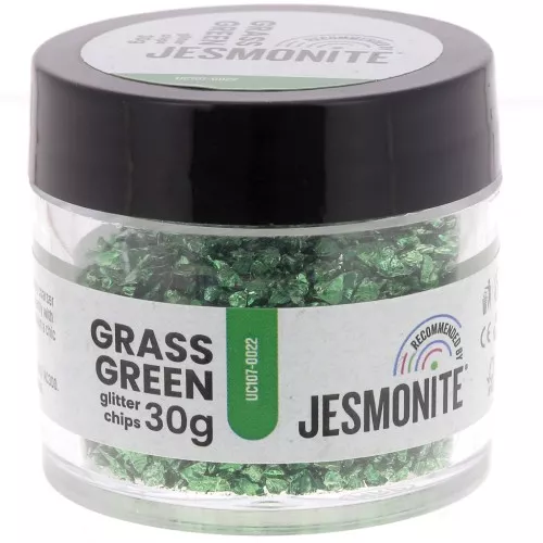 Glitter Chips in Bottle - Jesmonite - Green x30g