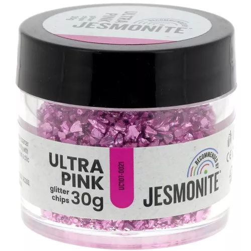 Glitter chips in a bottle - Jesmonite - Fuchsia x30g