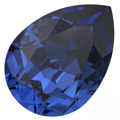 8x6mm PureCrystal 4320 Cabochon - Reinvented Dark Sapphire x1