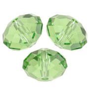 PureCrystal 5040 8 mm Flat Round Bead - Reinvented Peridot x1