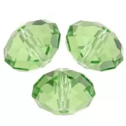 PureCrystal 5040 8 mm Flat Round Bead - Reinvented Peridot x1