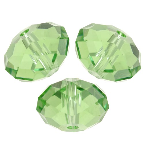 8mm Flattened Round PureCrystal 5040 - Reinvented Peridot x1