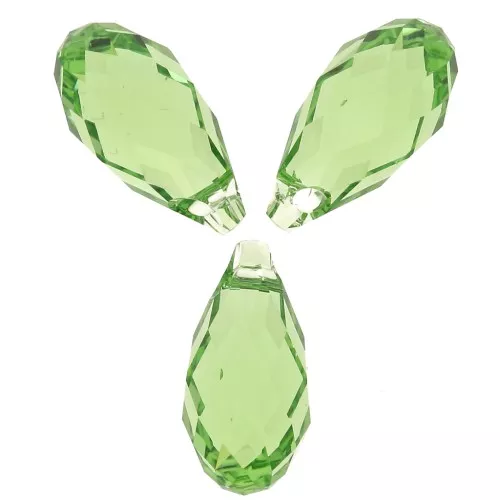 11x5.5mm PureCrystal 6010 drops - Reinvented Peridot x4