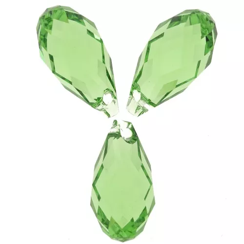 13x6.5mm PureCrystal 6010 drops - Reinvented Peridot x1