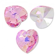 PureCrystal 6228 Hearts Light Rose AB 10,3x10mm x6|raw }}