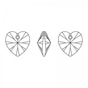 PureCrystal 6228 Hearts Light Rose AB 10,3x10mm x6