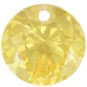 6mm Round Zirconium Oxide Pendant - Yellow x1
