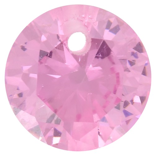 6mm Zirconium Oxide Round Pendant - Pink x1