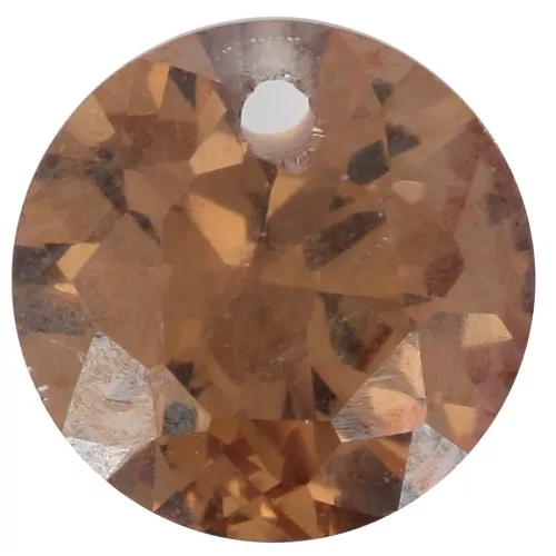 6mm Zirconium oxide round pendant - Light brown x1