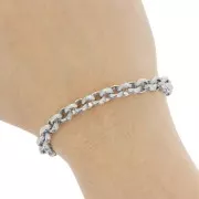 7mm 304 stainless steel Jaseron textured mesh chain x50cm