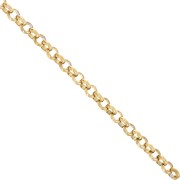 3.5mm Stainless steel 316L Belcher chain - Gold x50cm