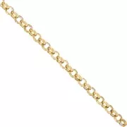 3.5mm Stainless steel 316L Jaseron mesh chain - Gold x50cm