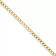 2.9mm Stainless steel 316L Rombo mesh chain - Gold x50cm