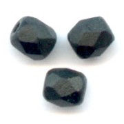 Fire Polished faceted round beads 4mm Jet Mat x50|raw }}