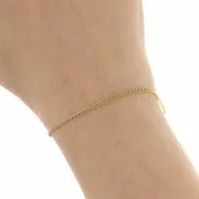 1.5mm Stainless steel 316L Rombo mesh chain - Gold x50cm