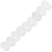 Heishi rondelle beads 8x5 mm Jade gemstone - White x15