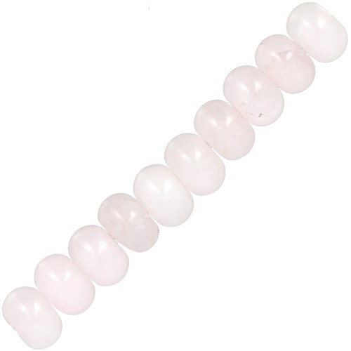 Heishi rondelle beads 8x5 mm gemstone - Rose Quartz x15