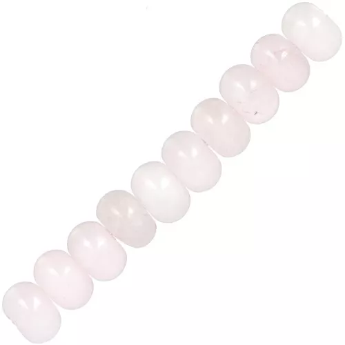 Heishi rondelle beads 8x5 mm gemstone - Rose Quartz x15