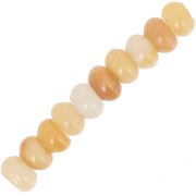 Rondelle beads Heishi 8x5 mm gemstone Tinted Jade - Yellow x15|raw }}
