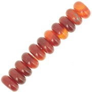 Rondelle beads Heishi 8x4 mm gemstone - Red Agate x15|raw }}