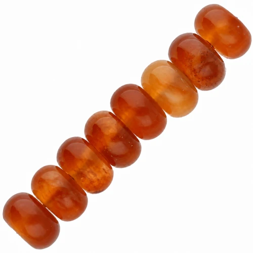 8.5x5 mm Rondelle beads, Gemstone - Red Agate x15