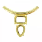 Setting tubes pendant 4610 18x13 mm et 4320 13x18 mm fine Gold plated x1