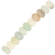 Rondelle beads Heishi 8x5 mm gemstone - Amazonite x15