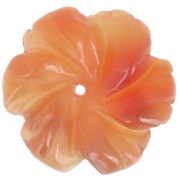 20mm gemstone flower pendant - Red Agate x1|raw }}