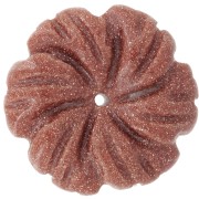 20mm gemstone flower pendant - Imitation Sunstone x1