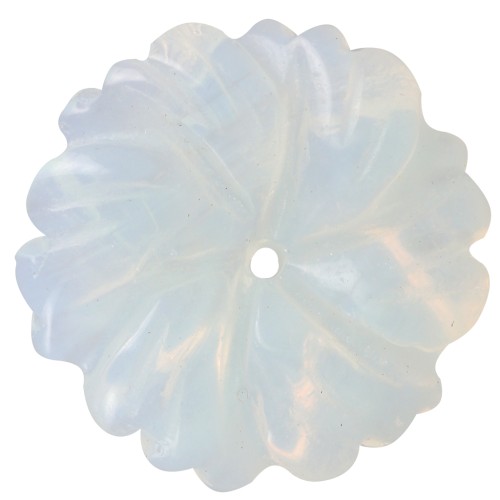 20mm gemstone flower pendant - imitation gemstone - Opalite x1