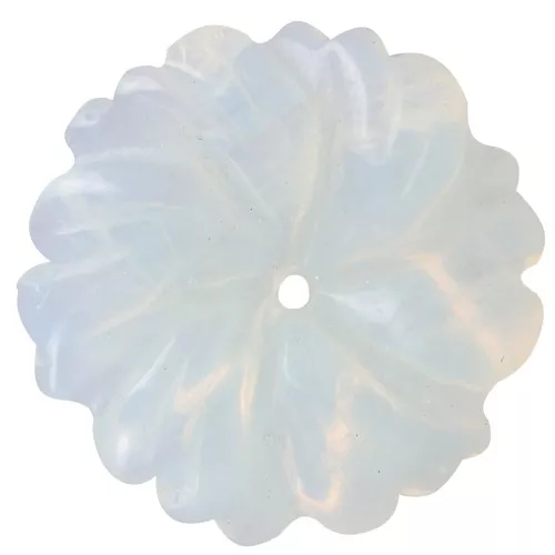 20mm gemstone flower pendant - imitation gemstone - Opalite x1
