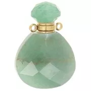 Aventurine - 25x17mm Perfume bottle pendant gemstone - Aventurine x1 25x17mm Perfume bottle pendant gemstone - Aventurine x1