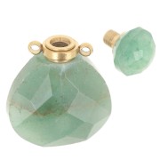 25x17mm Perfume bottle pendant gemstone - Aventurine x1