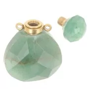 25x17mm Perfume bottle pendant gemstone - Aventurine x1