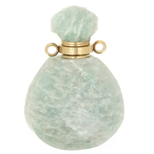 25x17mm Perfume bottle pendant gemstone - Amazonite x1